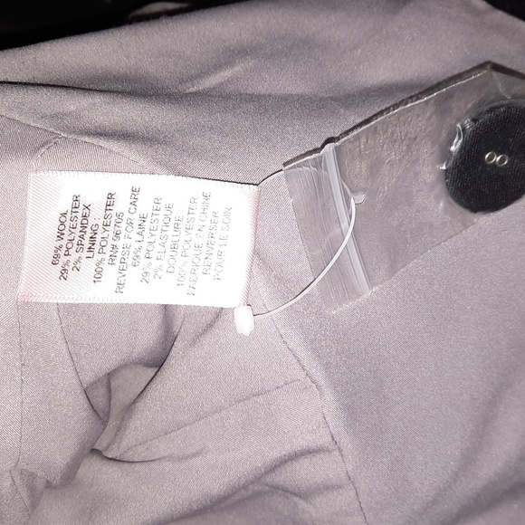 REBECCA TAYLOR Wool Crop Blazer Eyelet Peplum Detail Puff Shoulder Grey Gray XS - Picture 9 of 11